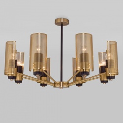 Люстра на штанге Eurosvet Grino 70139/8 латунь в интернет-магазине "Галерея света"
