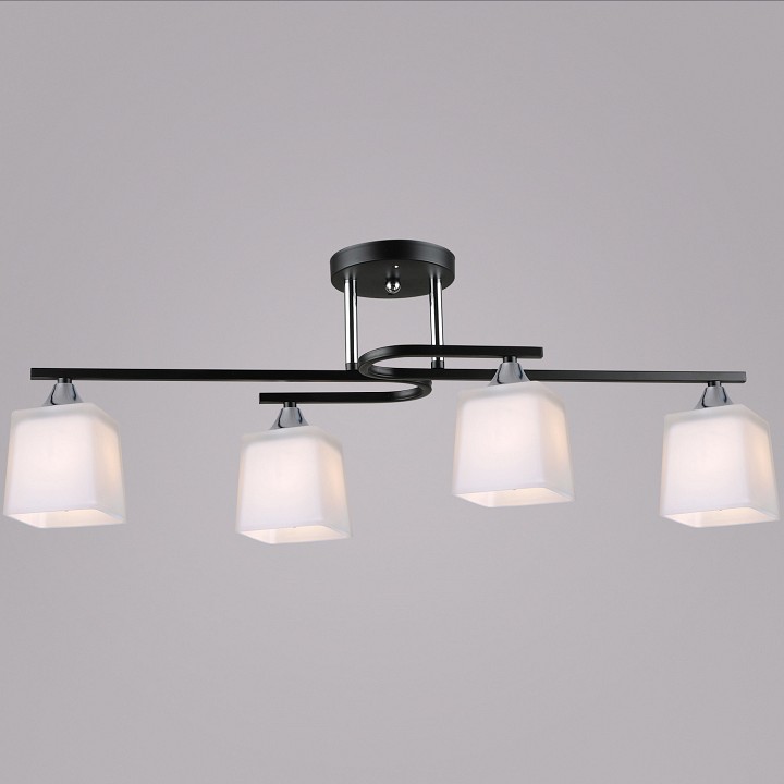 Люстра на штанге 06194-0.3-04 BK+CH в интернет-магазине "Галерея света"