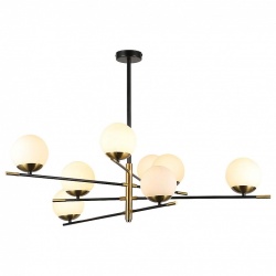 Люстра на штанге ILLUMICO IL0063 IL0063-8P-79 BK COP в интернет-магазине "Галерея света"