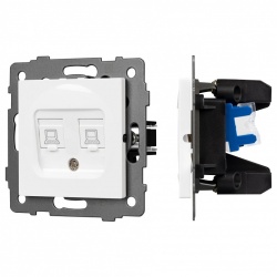 Розетка двойная RJ-12 и Ethernet RJ-45, без рамки Arlight SCT 049854 в интернет-магазине "Галерея света"