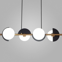 Подвесная люстра Eurosvet Moity 70149/4 черный/латунь в интернет-магазине "Галерея света"