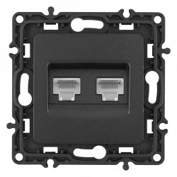 Розетка Ethernet RJ-45 без рамки Arte Milano am-217 217.45-2.black в интернет-магазине "Галерея света"