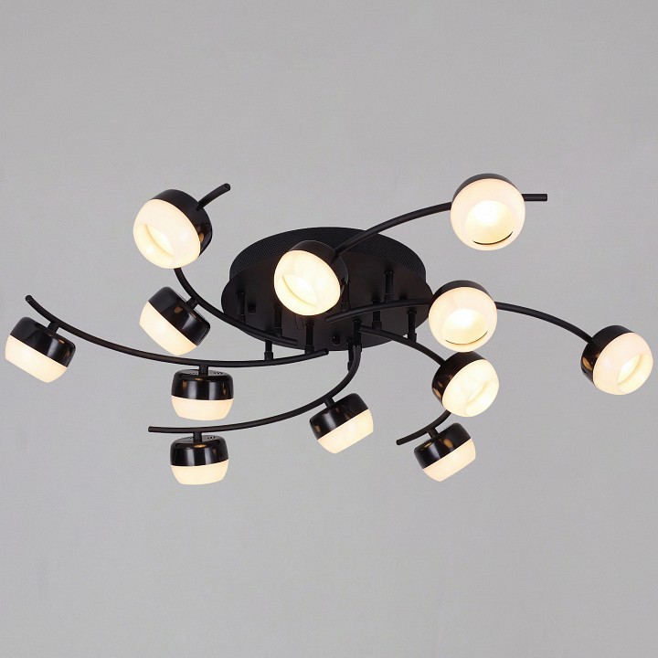 Люстра на штанге  90590-0.3-12 Black в интернет-магазине "Галерея света"