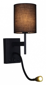 Бра с подсветкой 86210-9.2-001KT LED3W+E14 BK в интернет-магазине "Галерея света"