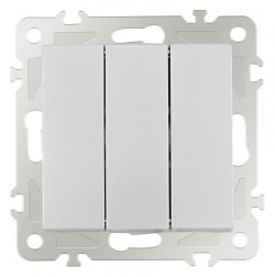 Выключатель трехклавишный без рамки Arte Milano 206 206.30-3.silver в интернет-магазине "Галерея света"