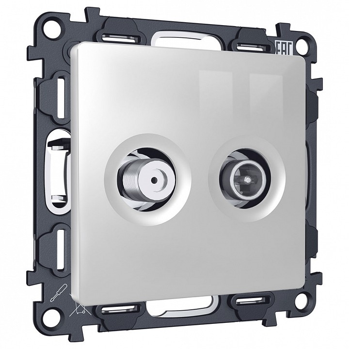 ТВ-розетка и SAT-розетка оконечная без рамки Ambrella Volt ALFA MA413310 в интернет-магазине "Галерея света"