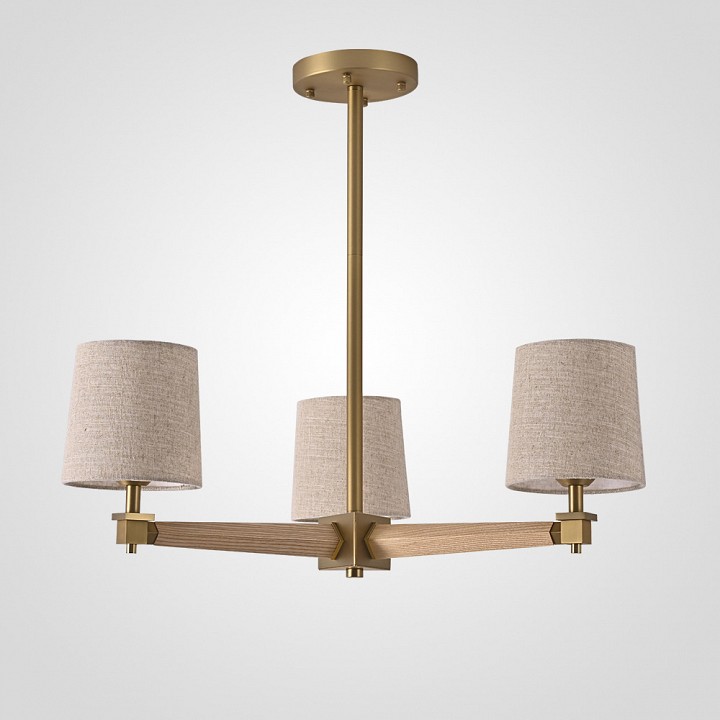 Люстра на штанге Imperiumloft Jorgenson Beige/Light wood STAVRA01 в интернет-магазине "Галерея света"
