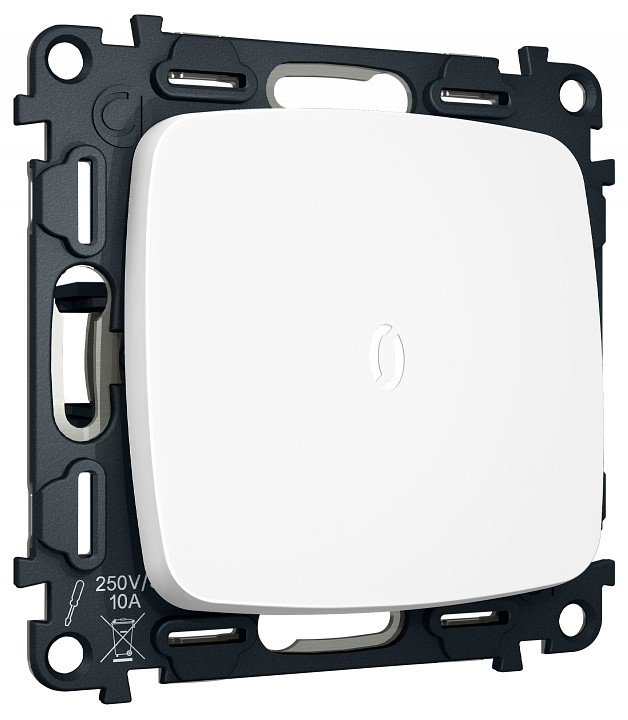 Выключатель самовозвратный двухклавишный с подсветкой, без рамки Ambrella Volt MO MO122055 в интернет-магазине "Галерея света"