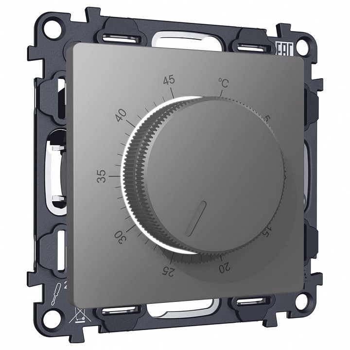 Терморегулятор электромеханический для теплого пола без рамки Ambrella Volt ALFA MA655710 в интернет-магазине "Галерея света"