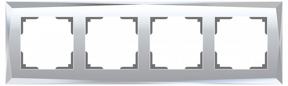 Рамка на 4 поста Werkel Diamant (зеркальный) W0041220 в интернет-магазине "Галерея света"