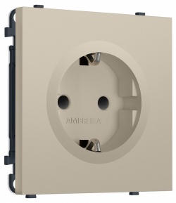 Розетка с заземлением и со шторкой, без рамки Ambrella Volt MS MS347010 в интернет-магазине "Галерея света"