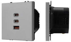 Механизм розетки 2хUSB type A и C Arlight NOBE 061838 в интернет-магазине "Галерея света"