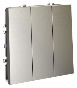 Выключатель трехклавишный без рамки Voltum S70 VLS030104 в интернет-магазине "Галерея света"