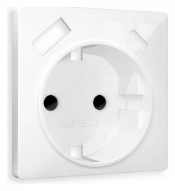 Накладка для розетки с заземлением и со шторками и 2хUSB type A и C Ambrella Volt ALFA AP1100 в интернет-магазине "Галерея света"