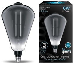 Лампа светодиодная Gauss Oversize E27 6Вт 4000K 157802205 в интернет-магазине "Галерея света"