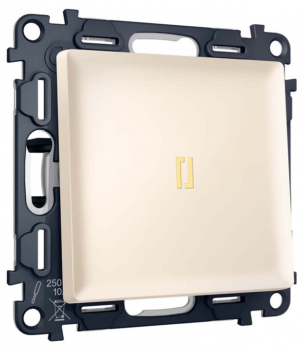 Выключатель самовозвратный одноклавишный с подсветкой, без рамки Ambrella Volt MA MA322050 в интернет-магазине "Галерея света"