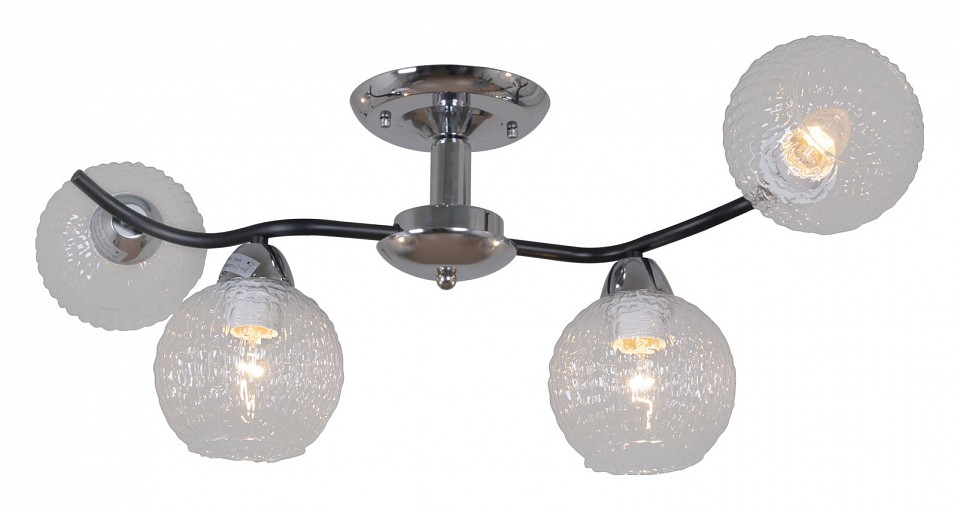 Люстра на штанге 07624-0.3-04 CR+BK в интернет-магазине "Галерея света"