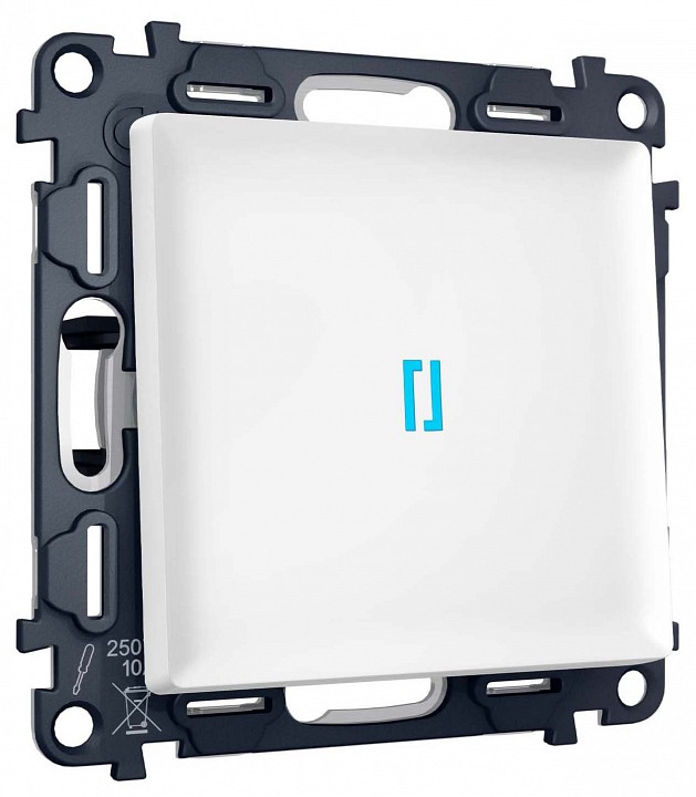 Выключатель самовозвратный одноклавишный с подсветкой, без рамки Ambrella Volt MA MA122060 в интернет-магазине "Галерея света"