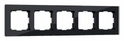 Рамка на 5 постов Werkel черный,стекло W0051108 в интернет-магазине "Галерея света"