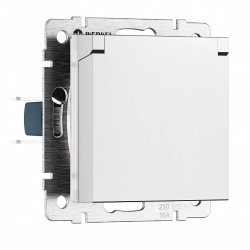 Розетка с заземлением и со шторкой, без рамки с крышкой Werkel  W1171261 в интернет-магазине "Галерея света"