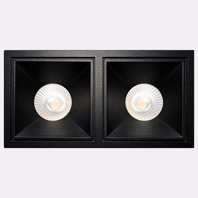 Встраиваемый светильник Italline IT06-6020 IT06-6020 black 4000K - 2 шт. + IT06-6022 black в интернет-магазине "Галерея света"