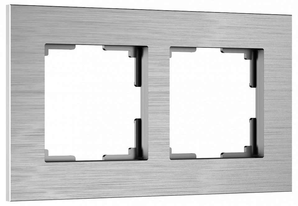 Рамка на 2 поста Werkel AluMax алюминий W0023506 в интернет-магазине "Галерея света"