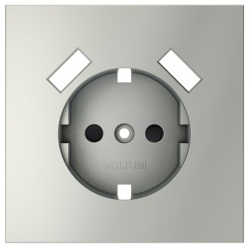 Накладка для розетки с заземлением и со шторками и 2хUSB type A Voltum S70 VLS000905 в интернет-магазине "Галерея света"