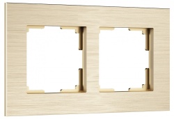 Рамка на 2 поста Werkel AluMax шампань W0023511 в интернет-магазине "Галерея света"