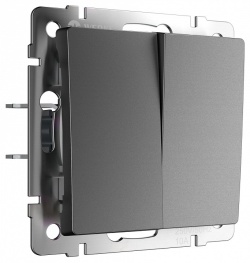 Выключатель перекрестный двухклавишный без рамки Werkel графит матовый W1123064 в интернет-магазине "Галерея света"