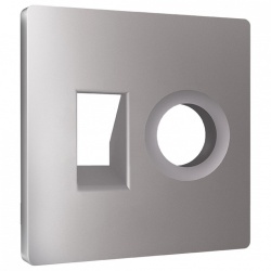 Накладка для ТВ-розетки и RJ-11 или RJ-45 Ambrella Volt ALFA AP5125 в интернет-магазине "Галерея света"