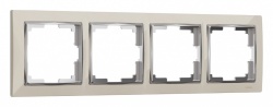 Рамка на 4 поста Werkel Snabb (слоновая кость/хром) W0041903 в интернет-магазине "Галерея света"