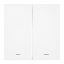 Выключатель двухклавишный с подсветкой без рамки Stekker Мия 50432 в интернет-магазине "Галерея света"