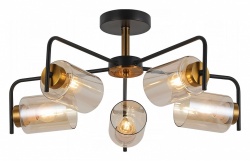 Люстра на штанге ILLUMICO  IL8248-5COU-79 BK GD в интернет-магазине "Галерея света"