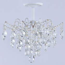 Люстра на штанге 04058-0.3-04 WH+GOLD PN в интернет-магазине "Галерея света"