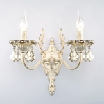 Бра Eurosvet Elisha 3281/2 белый с золотом/тонированный хрусталь Strotskis в интернет-магазине "Галерея света"