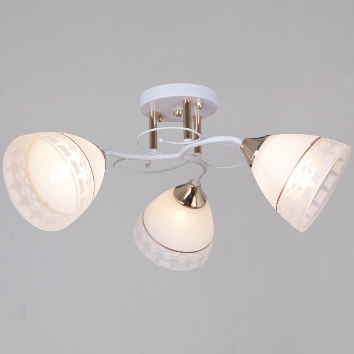 Люстра на штанге  11460-0.3-03 WH+FG в интернет-магазине "Галерея света"