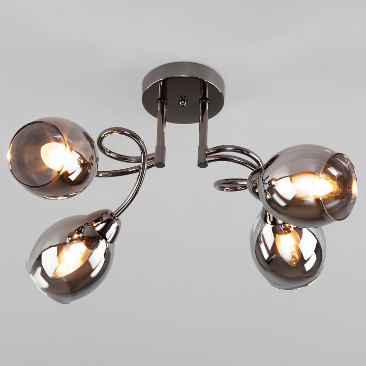 Потолочная люстра Eurosvet Roselyn 30171/4 черный жемчуг в интернет-магазине "Галерея света"