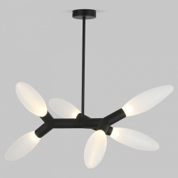 Люстра на штанге Eurosvet Covalent 30180/6 черный в интернет-магазине "Галерея света"