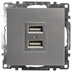 Розетка USB type A без рамки Stekker Катрин 39588 в интернет-магазине "Галерея света"