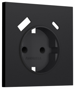Накладка для розетки с заземлением и со шторками и 2хUSB type A и C Ambrella Volt SIGMA SP9900 в интернет-магазине "Галерея света"