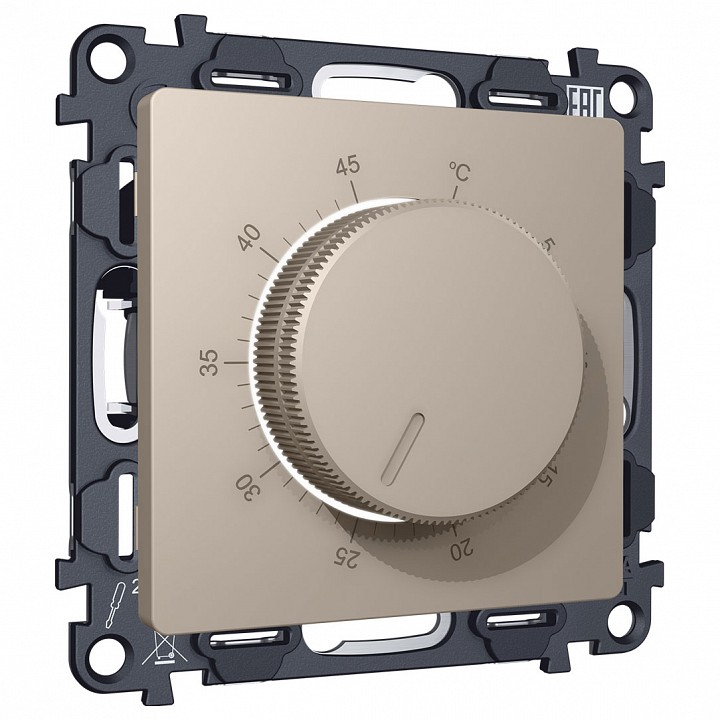 Терморегулятор электромеханический для теплого пола без рамки Ambrella Volt ALFA MA365710 в интернет-магазине "Галерея света"