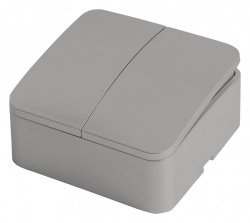 Выключатель двухклавишный Stekker София 49297 в интернет-магазине "Галерея света"