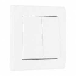 Выключатель двухклавишный Arte Milano SET06-1 SET06-1-30-2 white в интернет-магазине "Галерея света"
