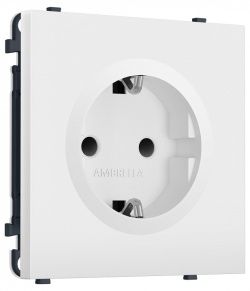 Розетка с заземлением и со шторкой, без рамки Ambrella Volt MS MS827010 в интернет-магазине "Галерея света"