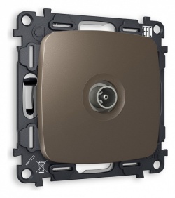 ТВ-розетка проходная без рамки Ambrella Volt OMEGA MO643030 в интернет-магазине "Галерея света"