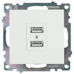 Розетка USB type A без рамки Stekker Катрин 39686 в интернет-магазине "Галерея света"