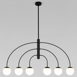 Люстра на штанге Eurosvet Cenacolo 30179/6 черный в интернет-магазине "Галерея света"