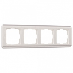 Рамка на 4 поста Werkel Stream (перламутровый) W0042113 в интернет-магазине "Галерея света"