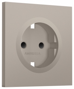 Накладка для розетки с заземлением и со шторками Ambrella Volt SIGMA SP3670 в интернет-магазине "Галерея света"