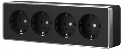 Розетка четверная с заземлением и со шторками Werkel Gallant W5072258 в интернет-магазине "Галерея света"